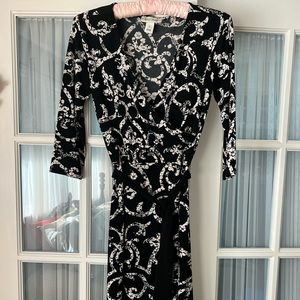 Black & White wrap dress